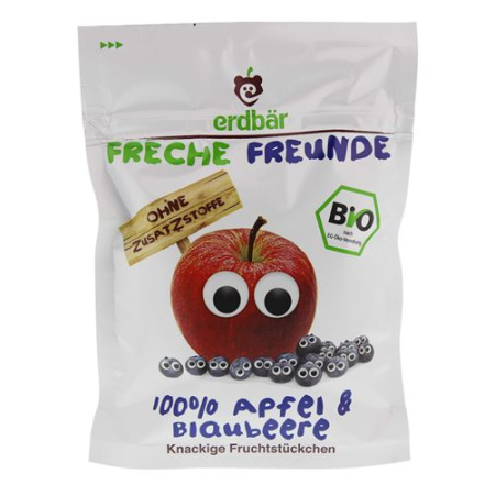 មិត្តមិនល្អ Fruchtchips Apple & Blueberry Btl 16 ក្រាម។
