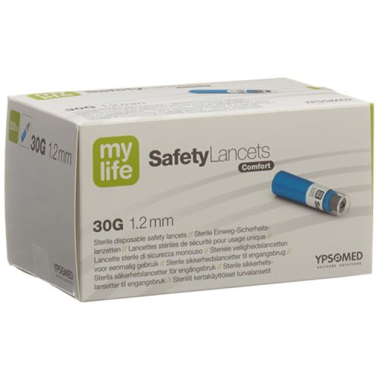 mylife SafetyLancets Komfortowe nakłuwacze bezpieczne 30G 200 szt