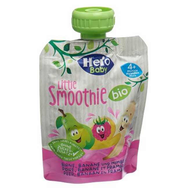 Hero Baby Organic Smoothie Pear Banana Raspberry Bag 90 g
