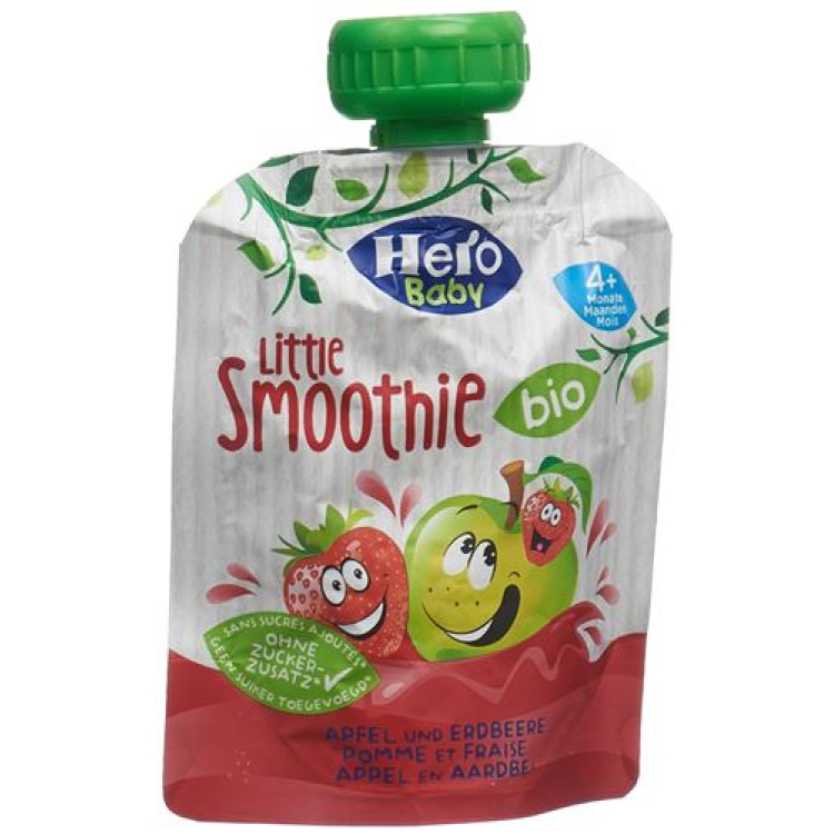 Hero Baby Økologisk Smoothie æble jordbær Btl 90 g