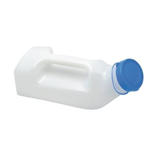 Sundo men's urine bottle 1l with lid milky-transparent