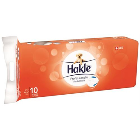 Hakle toilet paper professional cleanliness 3-ply white FS