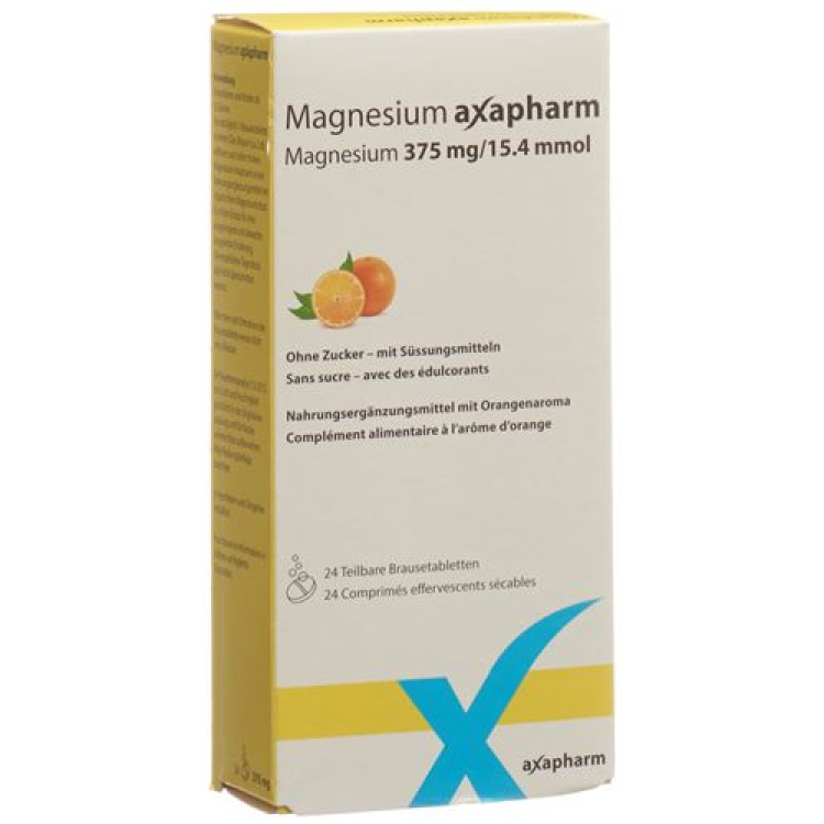 Магнезий Axapharm effervescent tabletse 375 mg 24 бр