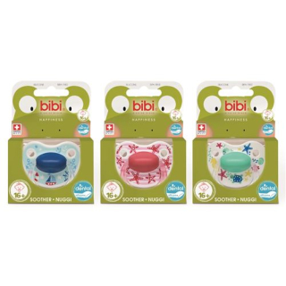 bibi soother Happiness Densil 16+ ring play with us assorted SV-A 6 pcs