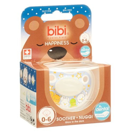 bibi soother Happiness Densil 0-6 Glow in the Dark SV-A