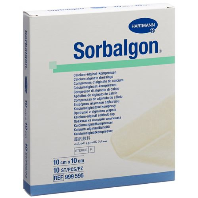 SORBALGON compresses 10x10cm sterile 10 pcs