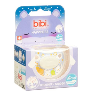 bibi soother Happiness Densil 6-16 Glow in the Dark SV-A