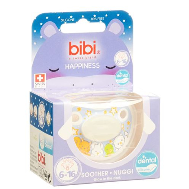 bibi soother Happiness Densil 6-16 Glow in the Dark SV-A