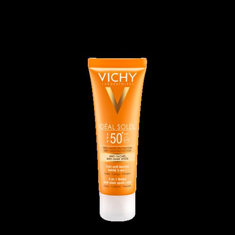 Vichy Ideal Soleil kremas nuo pigmentacijos 3in1 tamsintas SPF50 + 50 ml