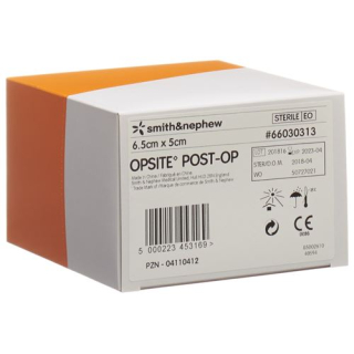 Opsite post OP foil bandage 6.5x5cm sterile 6 x 5 pcs