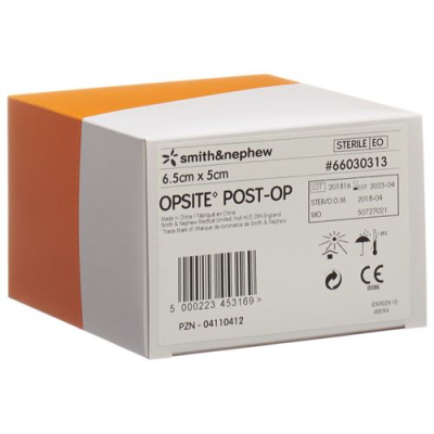 Opsite post op filmbandage 6,5x5cm steril 6 x 5 stk