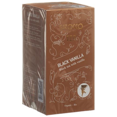 Sirocco black vanilla tea bags 20 ភី