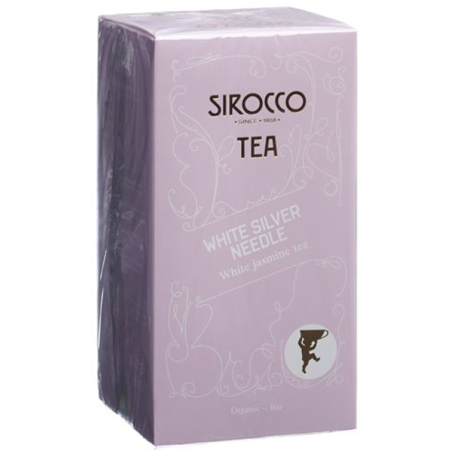 Sirocco teabags ម្ជុលប្រាក់ពណ៌ស 20 ដុំ