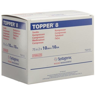 TOPPER 8 NW Compr 10x10cm стерилни 75 сака 2 бр.
