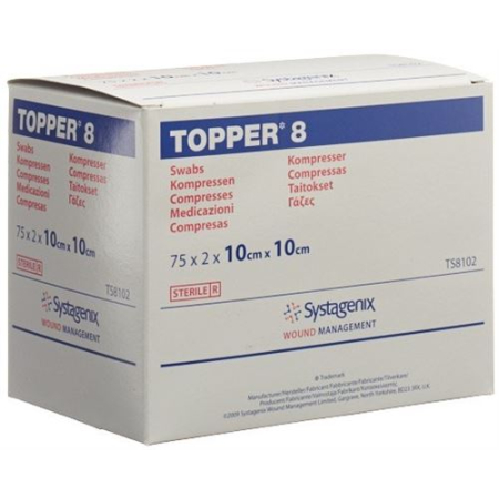 TOPPER 8 NW Compr 10x10cm steriilsed 75 kotid 2 tk