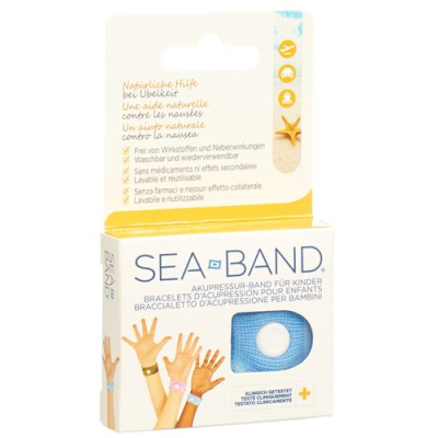 Sea-band רצועת אקופרסורה לילדים כחולה זוג אחד