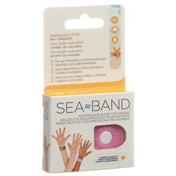 Sea-Band acupressure band საბავშვო ვარდისფერი ერთი წყვილი