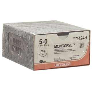 MONOCRYL 45cm undyed 5-0 FS-2 36 pcs