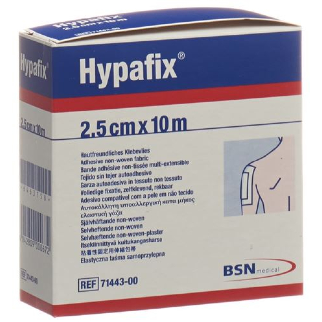Hypafix lipnios vilnos 2,5cmx10m vaidmuo