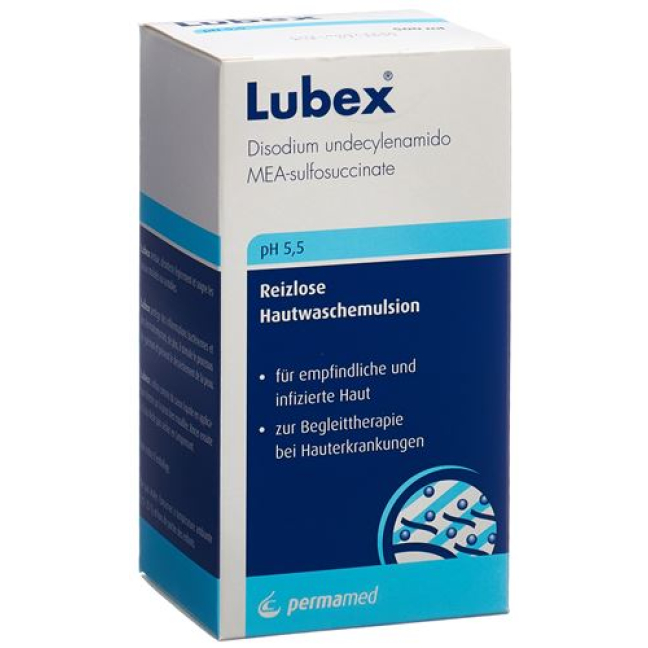 Lubex עור לא מושך Waschemulsion pH קל במיוחד 5.5 Disp 500 מ"ל