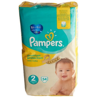 Pampers Premium Protection New Baby Gr2 4-8kg Mini Economy Pack 54 pcs
