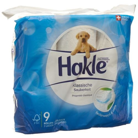 Hakle Classic limpeza de papel higiênico branco FSC 9 unidades