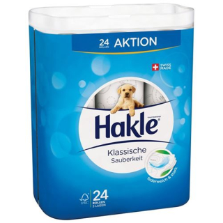 Hakle classic cleanliness toilet paper white FSC 24 pcs