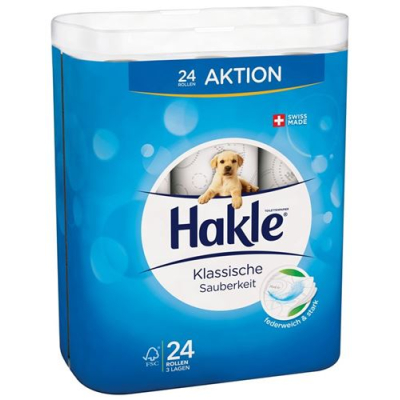 Hakle classic cleanliness of toilet paper white fsc 24 pcs