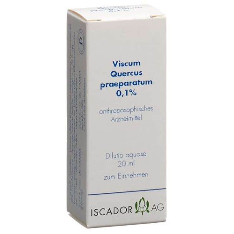 Iscador Viscum Quercus Praeparatum 0,1% zředění aquosa 20 ml