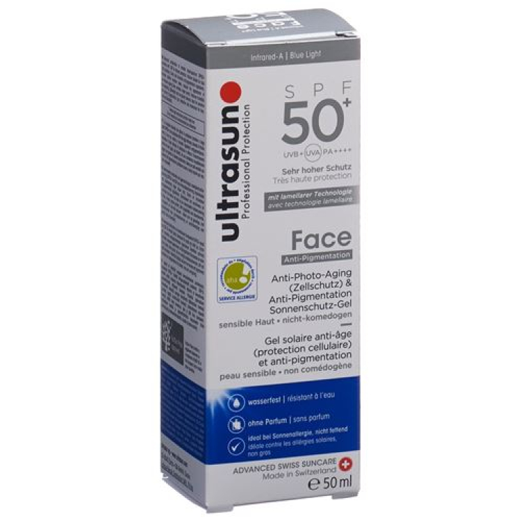 Ultrasun Face SPF50 + ប្រឆាំងសារធាតុពណ៌