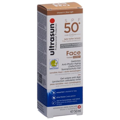 Ultrasun face tinted spf 50+ ទឹកឃ្មុំ 50 មីលីលីត្រ