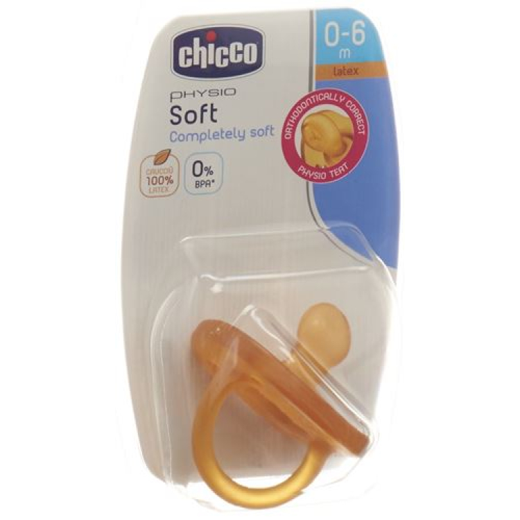 Chicco Beruhigungssauger physiologisch Kautschuk Gommotto 0-6m m