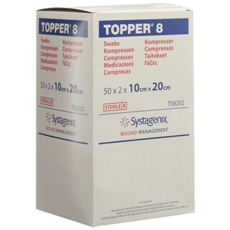 TOPPER 8 NW Compr 10x20cm មាប់មគ 50 កងវរសេនាតូច 2 ភី។