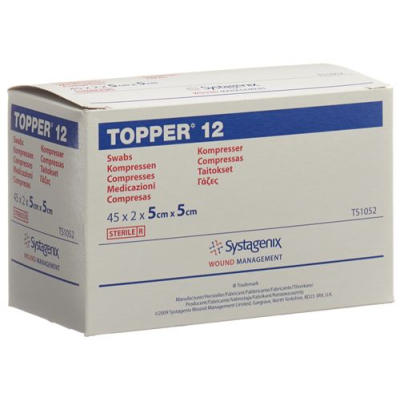 Topper 12 nw קומפרסים 5x5cm סטרילי 45 bag 2 יח'