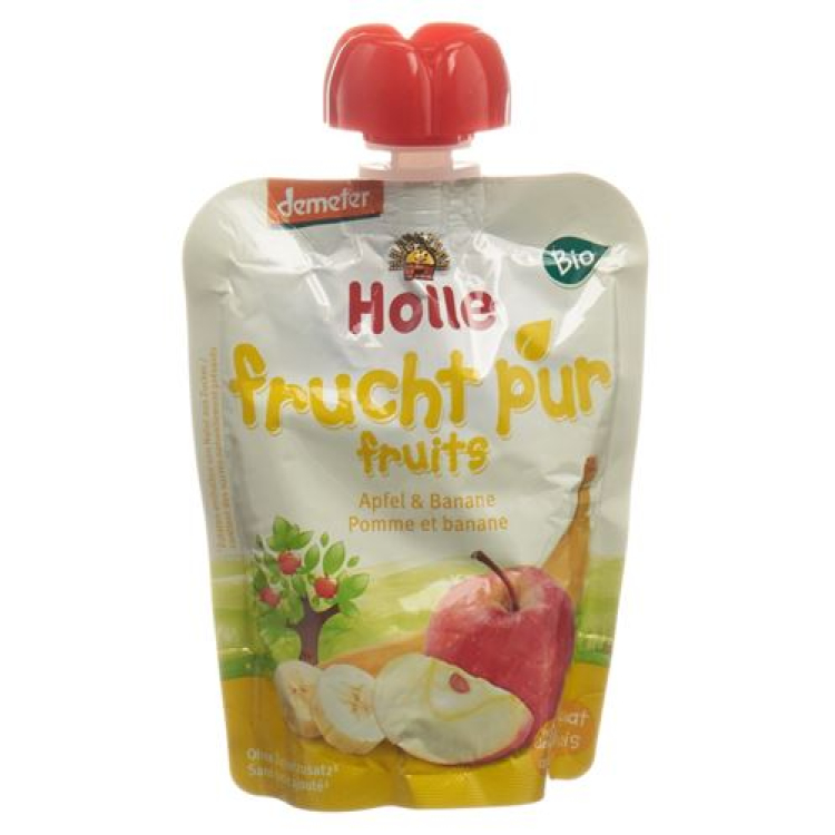 Holle Pouchy obuolys su bananu 90 g