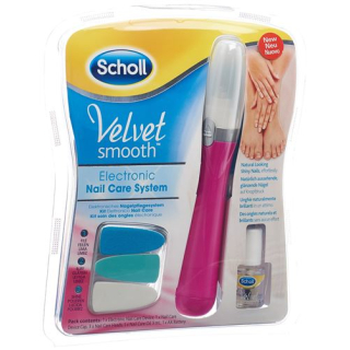 Scholl Velvet Smooth electronically nail care system pink