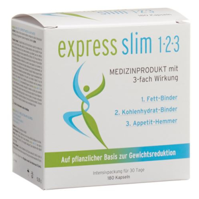 Express slim 1-2-3 kaps med 3-fold effekt 180 stk