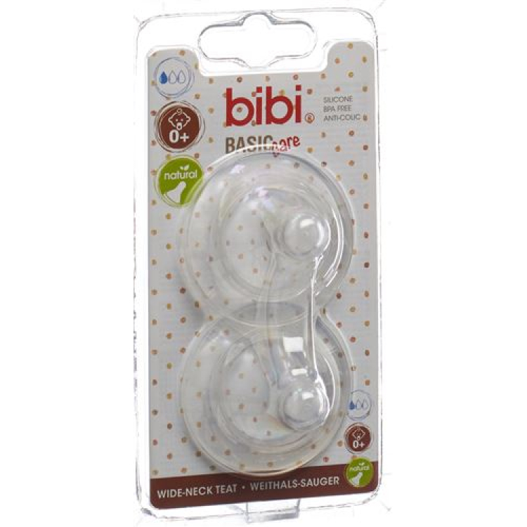 Bibi wide-mouth suction BasicCare S NatSil SV-A + B 2 pcs