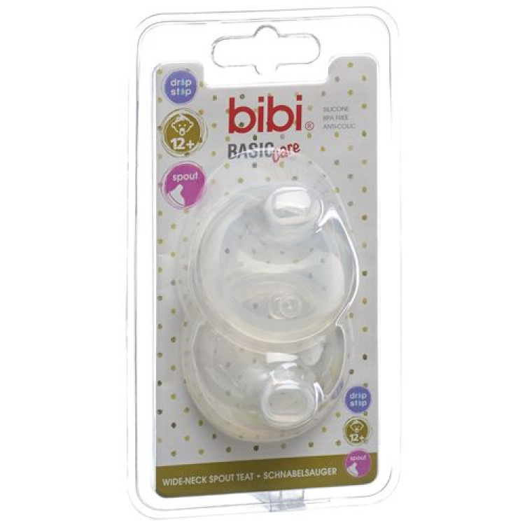 Bibi wide-mouth suction BasicCare beak Sil SV-A + B 2 pcs