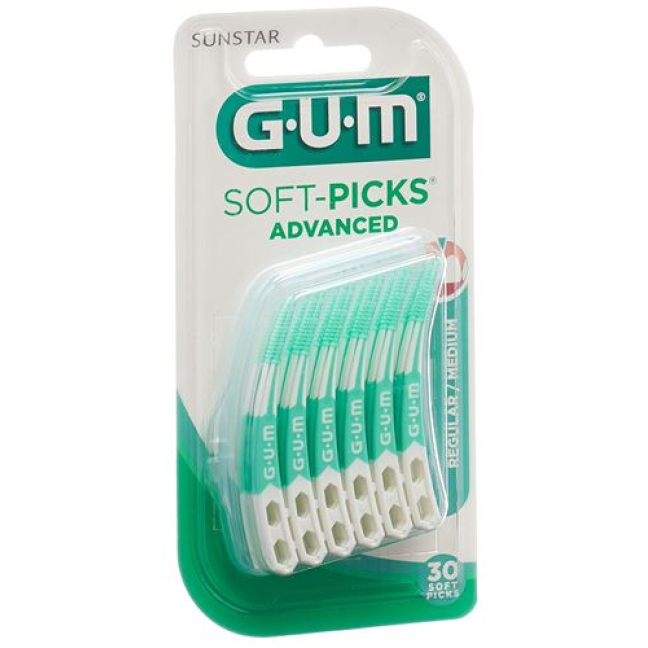 GUM SUNSTAR bristles Softpicks Advanced Regular 30 ширхэг