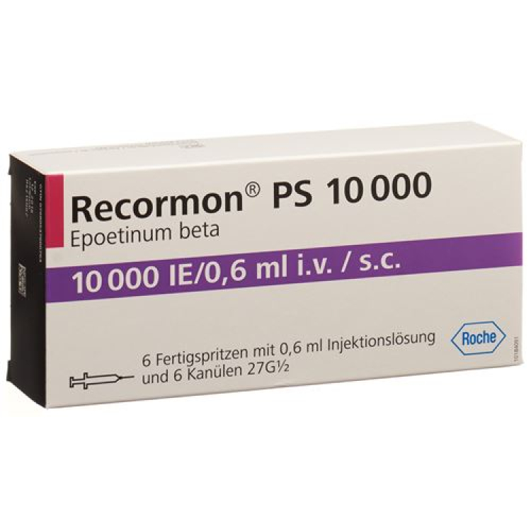 Recormon PS Inj Lös 10000 E/0,6ml Fertspr 6 stk.