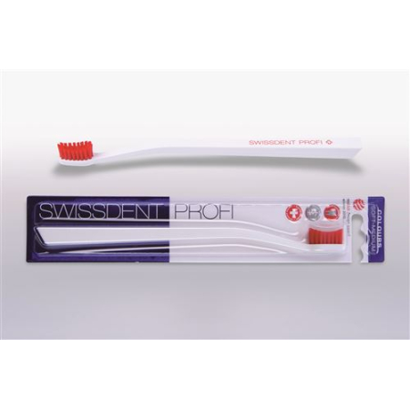 Swissdent Colors white toothbrush / red soft-medium