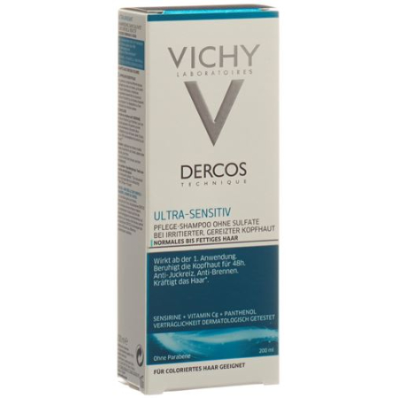 Vichy Dercos Shampooing Ultra-Sensible Cuir Chevelu Gras Allemand / Italien 200 ml