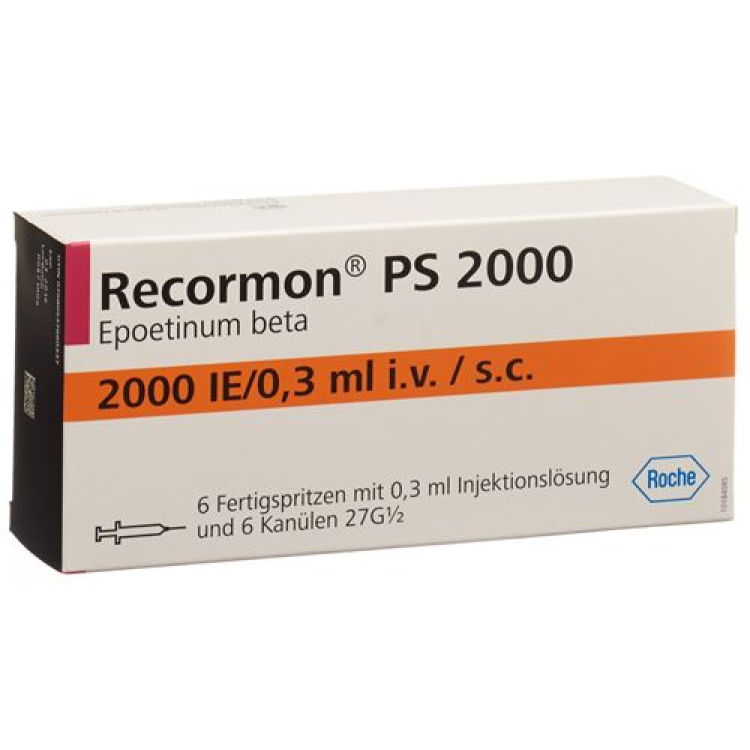 Recormon PS Inj Lös 2000 E/0.3ml Fertspr 6 st