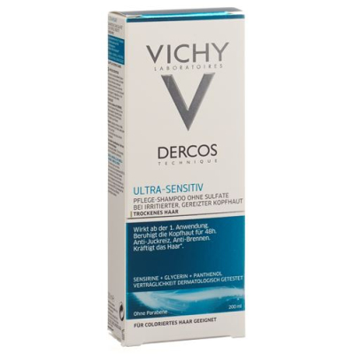 Vichy dercos šampon ultra-sensitive pro suchou pokožku hlavy německý / italský 200 ml