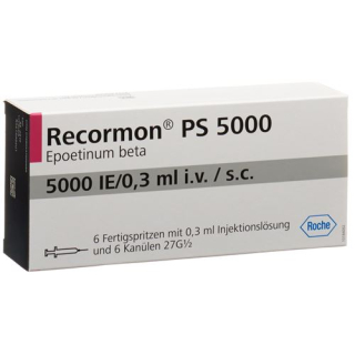 Recormon PS Inj Lös 5000 E/0,3ml Fertspr 6 unid.