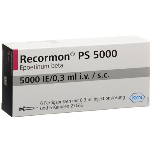 Recormon PS Inj Lös 5000 E/0.3ml Fertspr 6 pcs