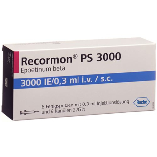 Recormon PS Inj Lös 3000 E/0.3ml Fertspr 6 ширхэг