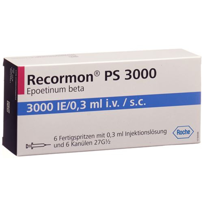 Recormon PS Inj Lös 3000 E/0.3ml Fertspr 6 件