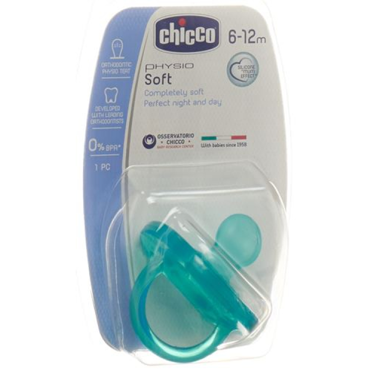 Chicco Physiological pacifier GOMMOTTO BLUE silicone medium 6-16m DE / FR